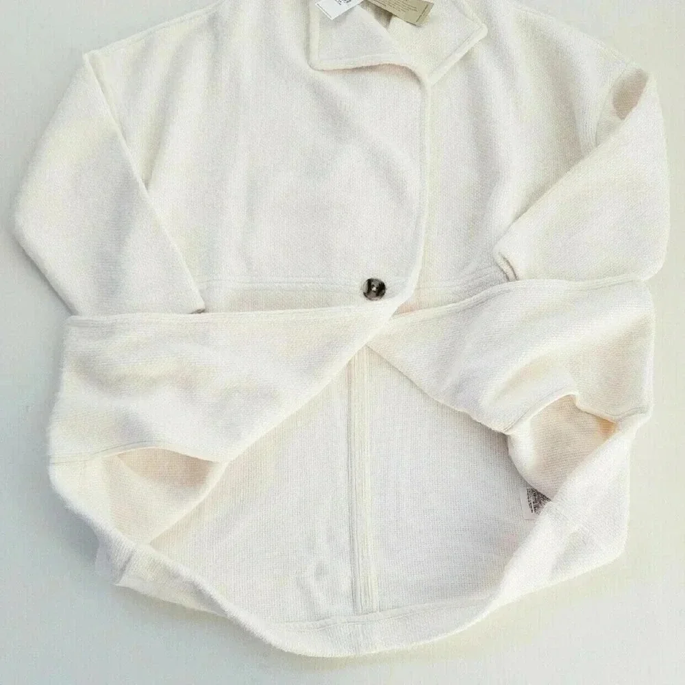 Banana Republic Eyelash Cardigan Women XS Petite Ivory NWT Heavyweight Soft Knit